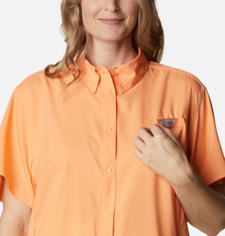 Women's Columbia PFG Tamiami II Short Sleeve Shirts Orange | Plus Size CA-Y1AL6